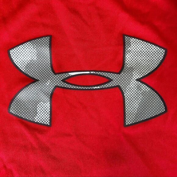 Under Armour Heat Gear Boys Red Short Sleeve Tee Size 6 - Picture 3 of 6